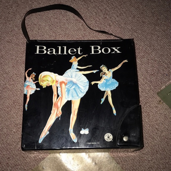 Mattel Handbags - Vintage 1966 Mattel Black Vinyl Ballet Box